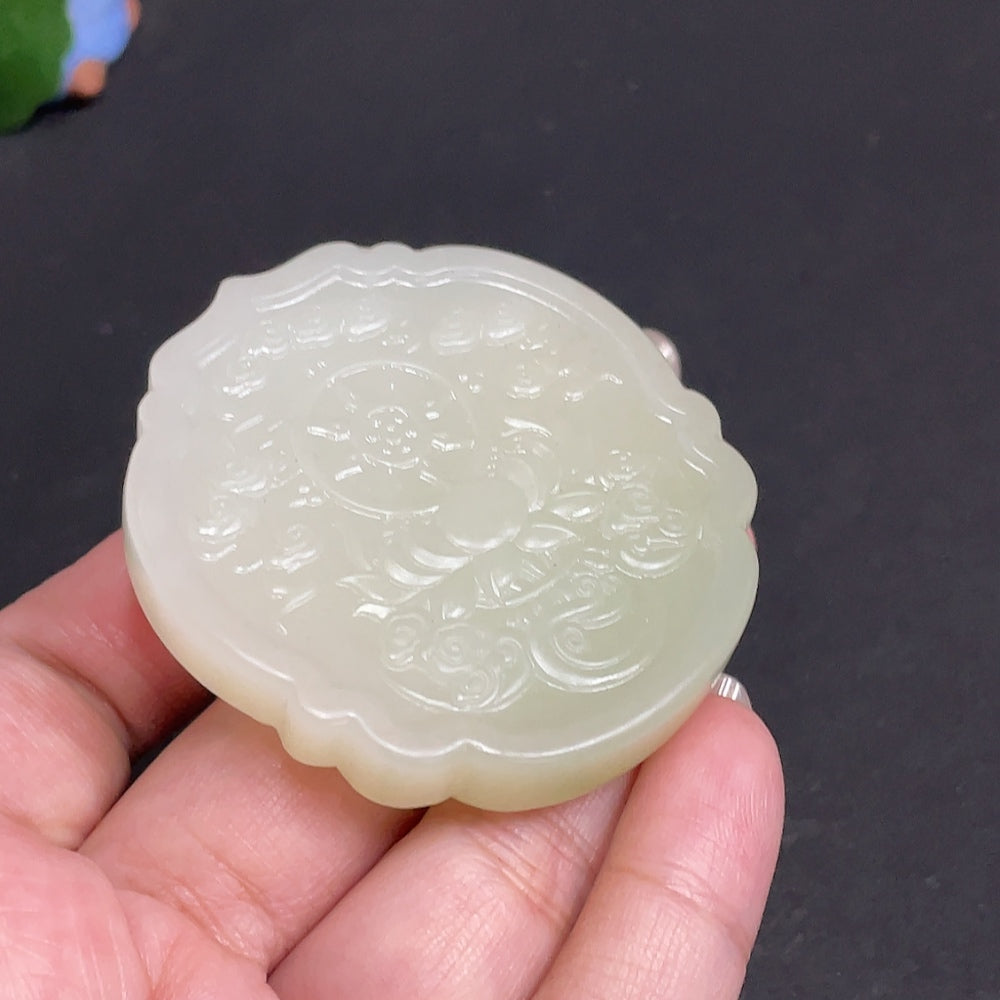 Hetian Jade Pendant Guanyin Total Weight About 56.2g