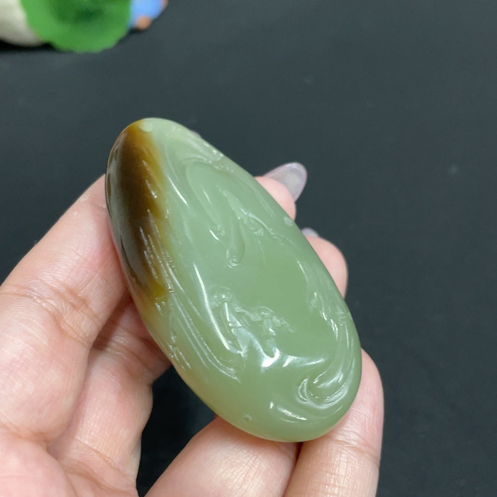 Hetian Jade Pendant - Enlightenment