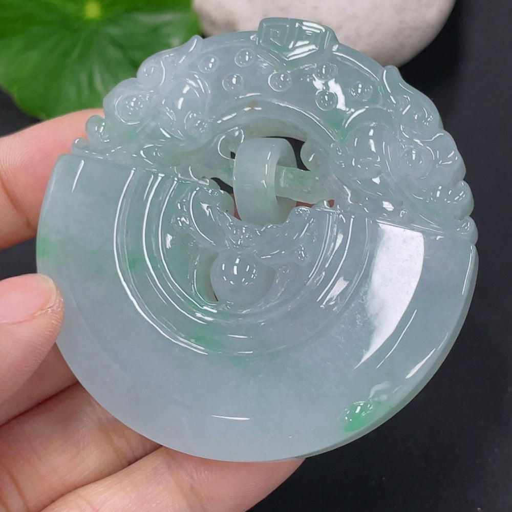 Jadeite Antique Pendant Total Weight Approximately 73g