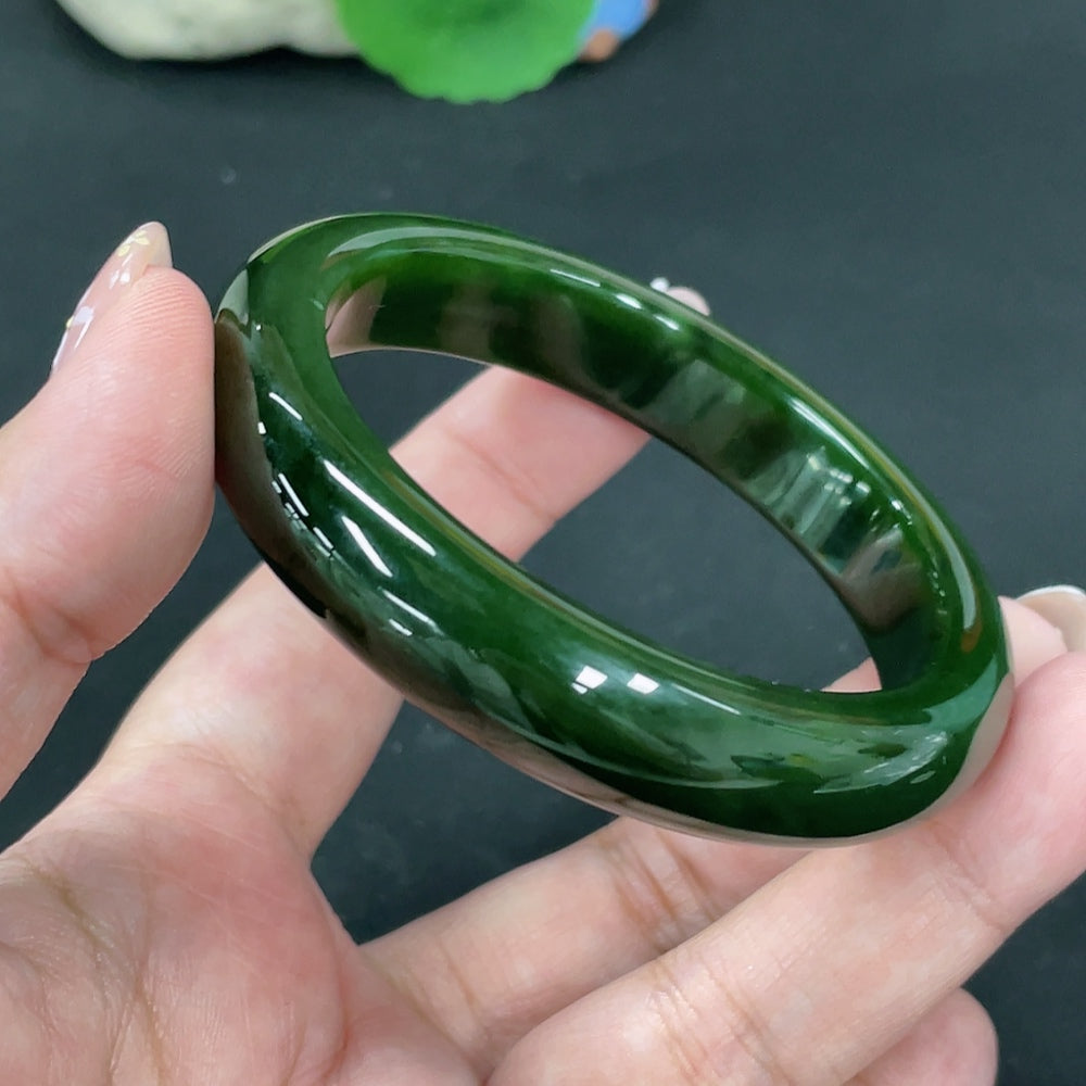 Hetian Jade Jasper Round Bracelet Size 57 Total Weight Approx.56g