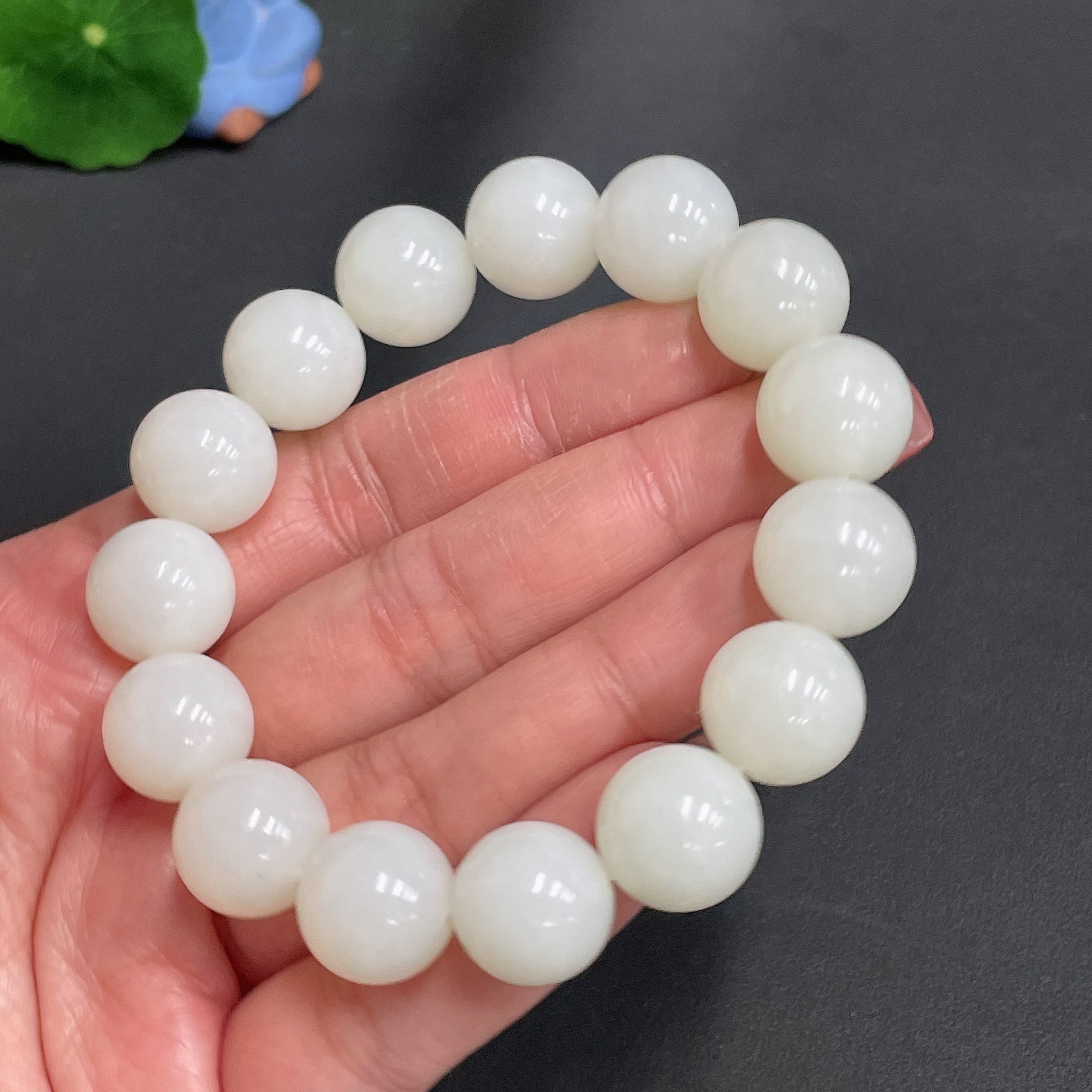 Hetian Jade Bracelet, Approx. 13.8mm, Total Weight Approx. 64g