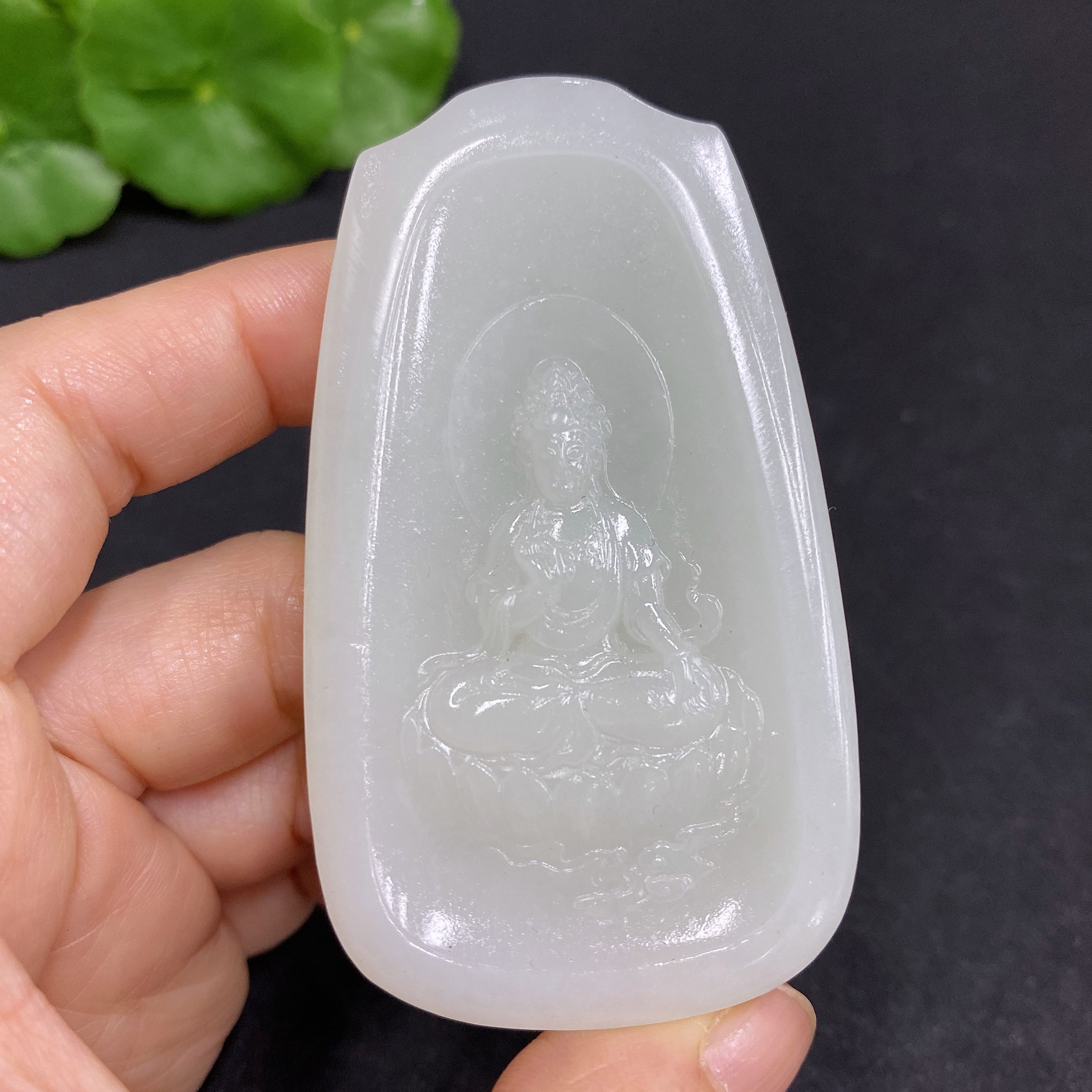 Hetian Jade Pendant Guanyin Total Weight Approx. 54.5g