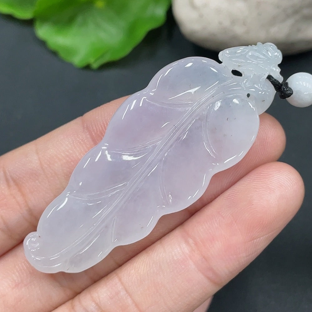 Jadeite Leaf Pendant Total Weight 16.072g