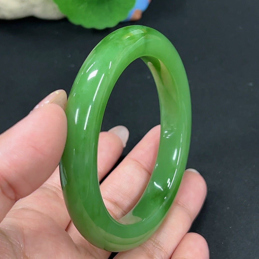 Hetian Jade Round Bracelet Size 57.1 Total Weight Approx. 58.9g