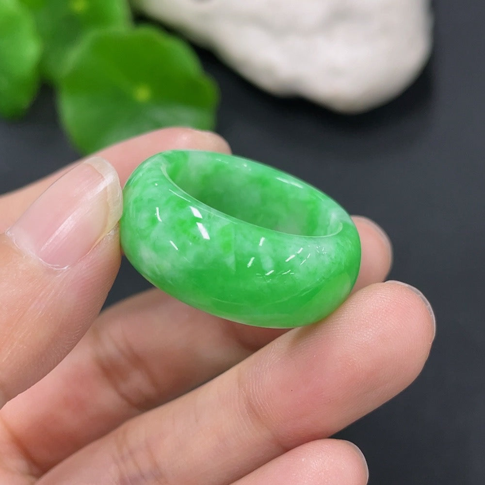 Jadeite Ring Size 22 Total Weight Approx. 9.45g