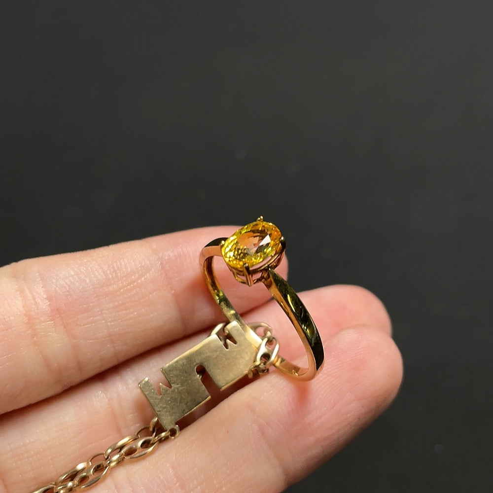Sapphire bracelet 9k gold color origin undetermined