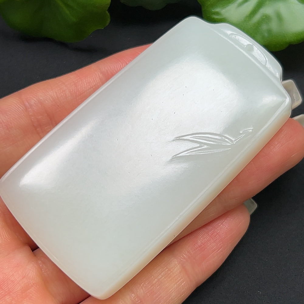 Hetian Jade Plain Pendant Total Weight about 74.49g