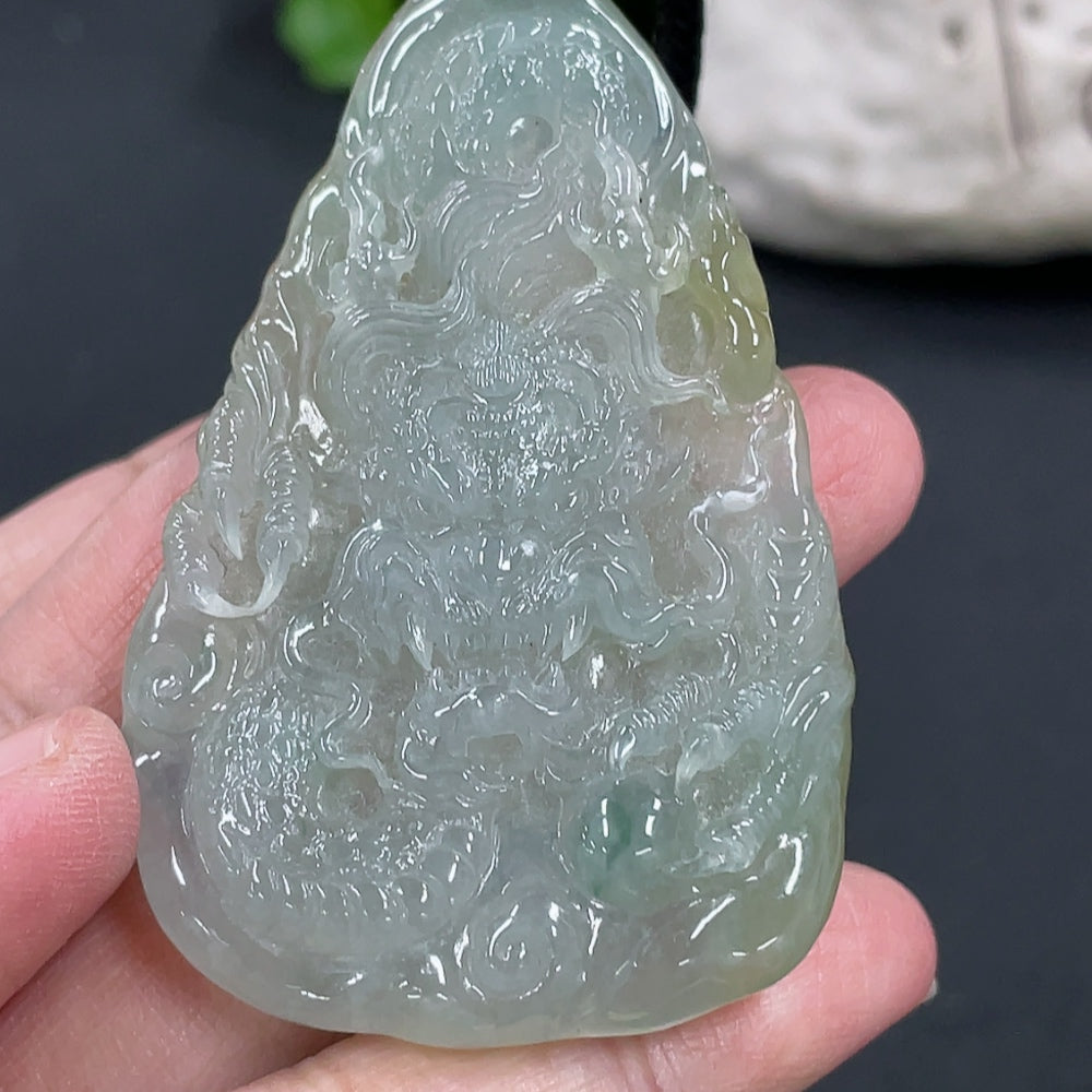 Jadeite Dragon Pendant Total Weight Approx. 28.8g