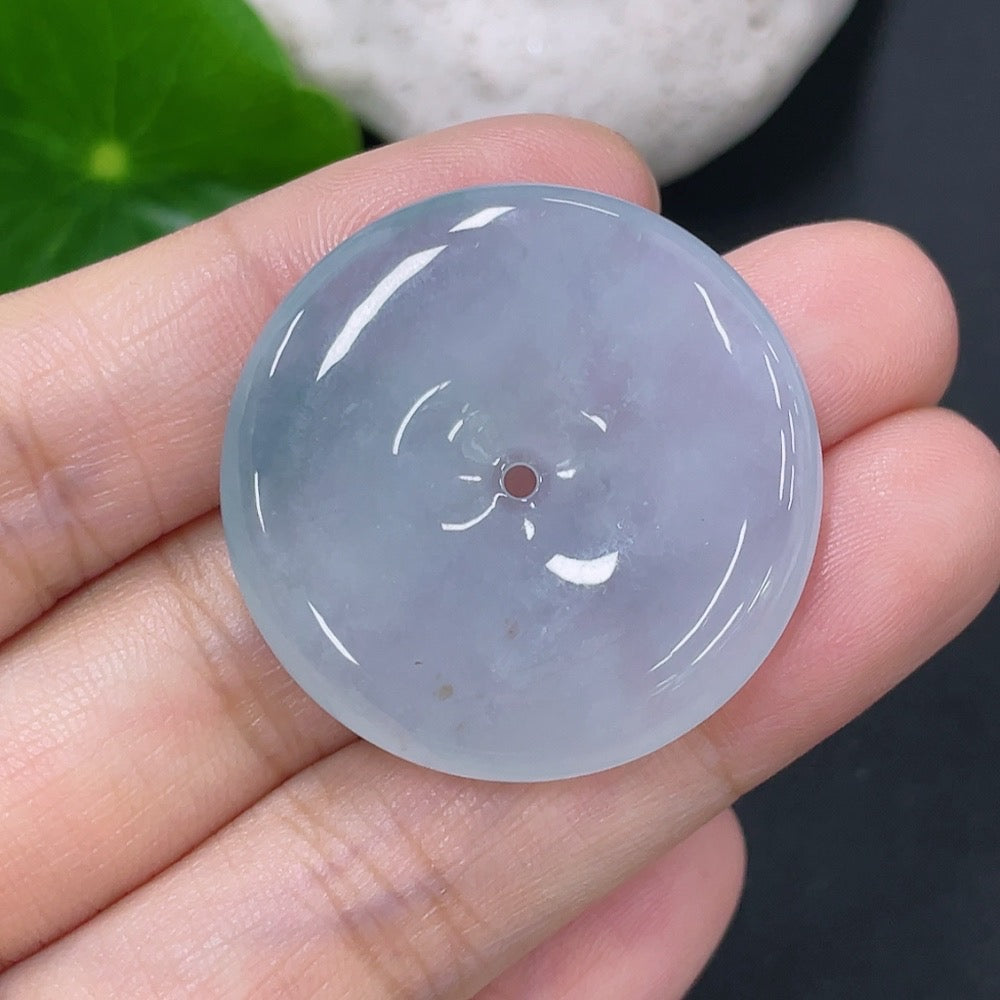 Jadeite Pendant Peace Buckle Total Weight Approx. 10.93g