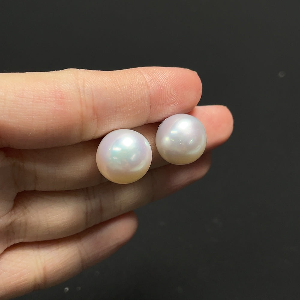 Seawater pearl earrings 18k gold size approx. 12.6mm