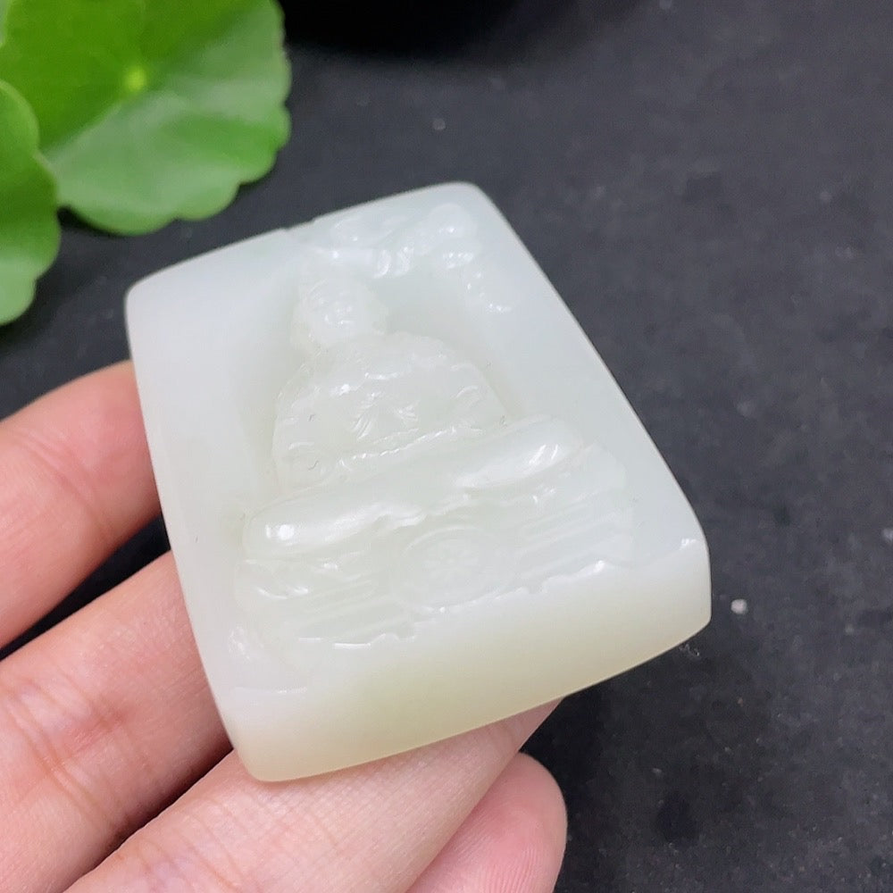 Hetian Jade Pendant Guanyin Total Weight Approx. 56.3g