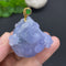 Jadeite Lotus Pod Pendant with 18K Gold Bezel Total Weight Approx. 29.8g (Set with Diamonds)