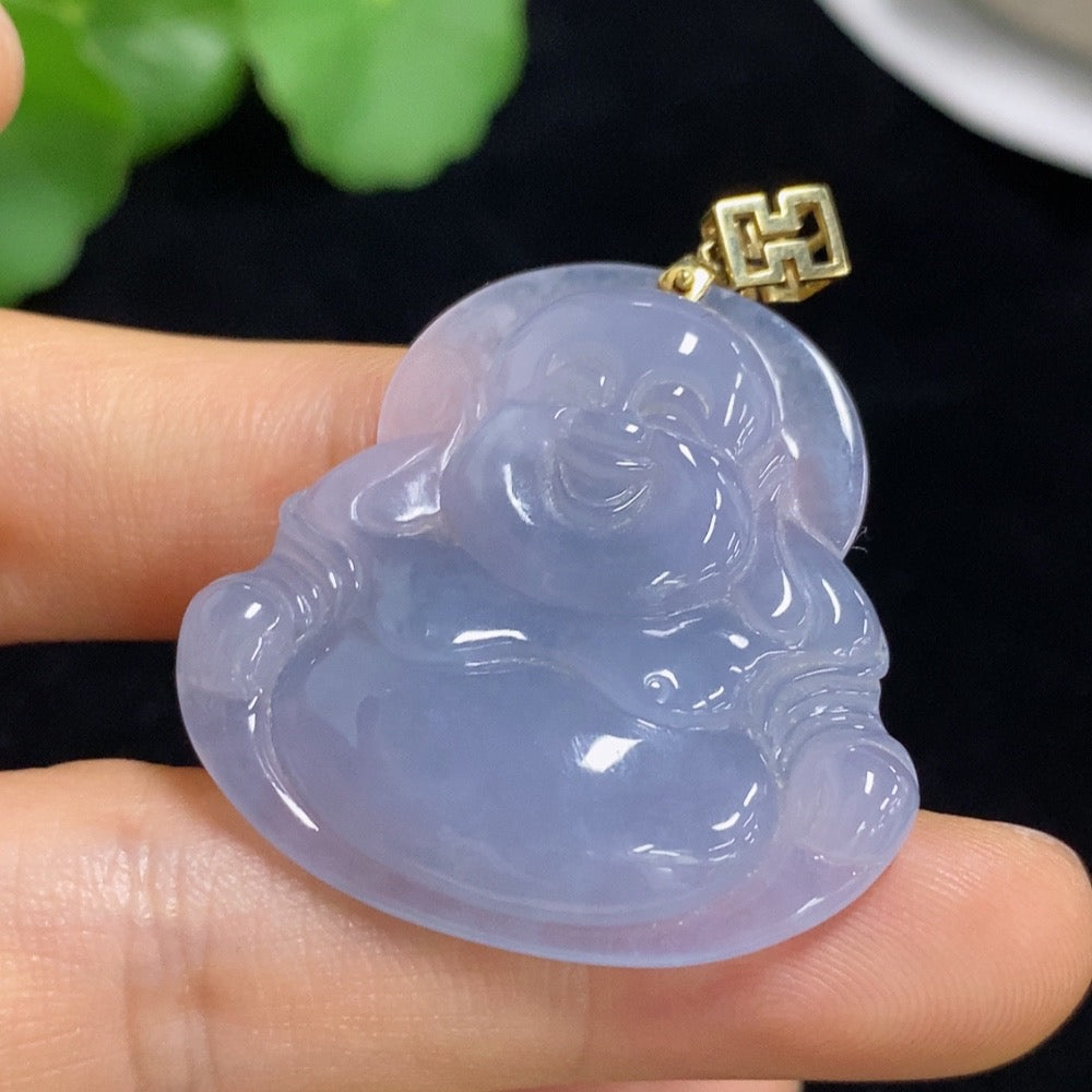 Jadeite Buddha Pendant 18k Total Weight Approx. 11.99g