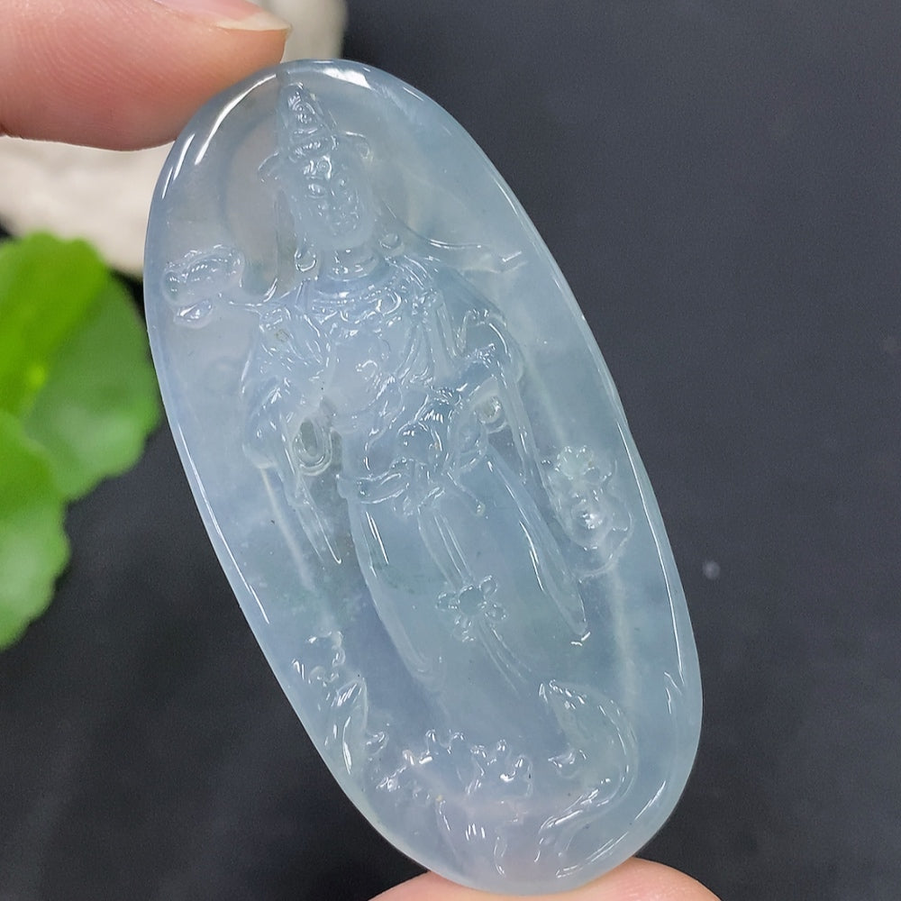 Jadeite Pendant Total Weight Approx.24.58g Guanyin