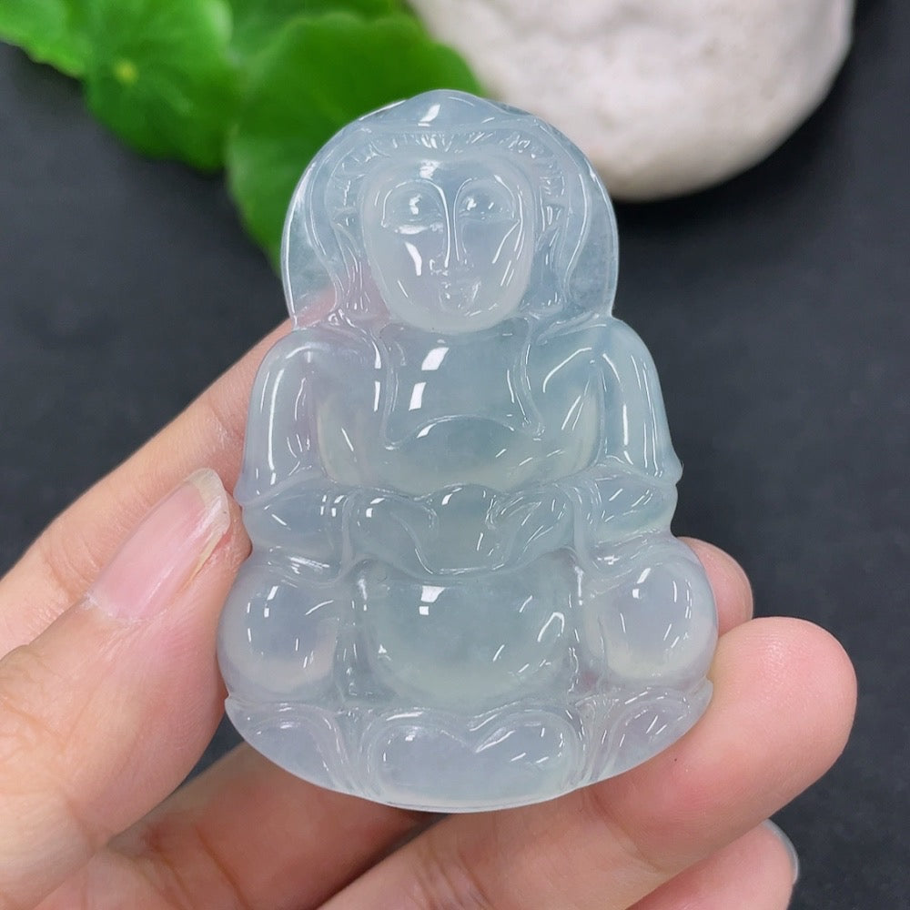Jadeite Guanyin Pendant