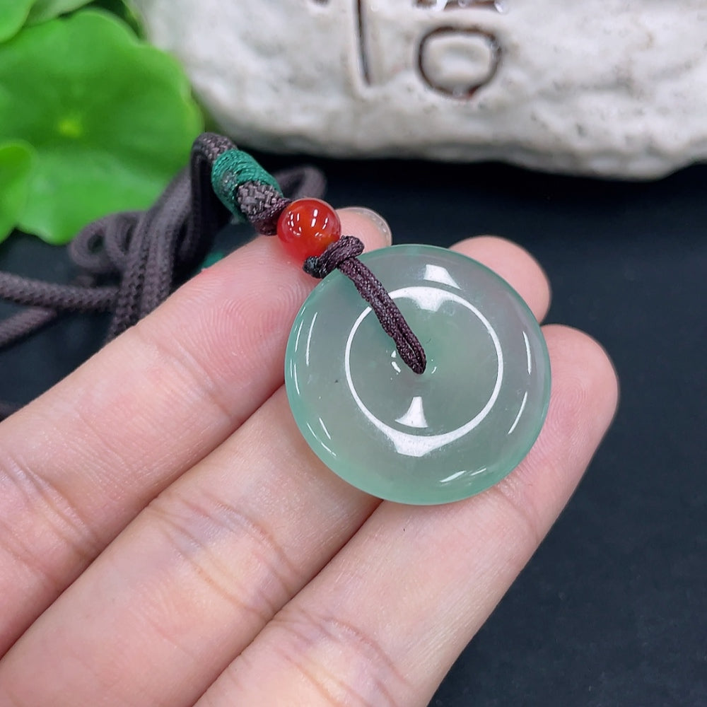 Jadeite Peace Knot Pendant (including rope weight)