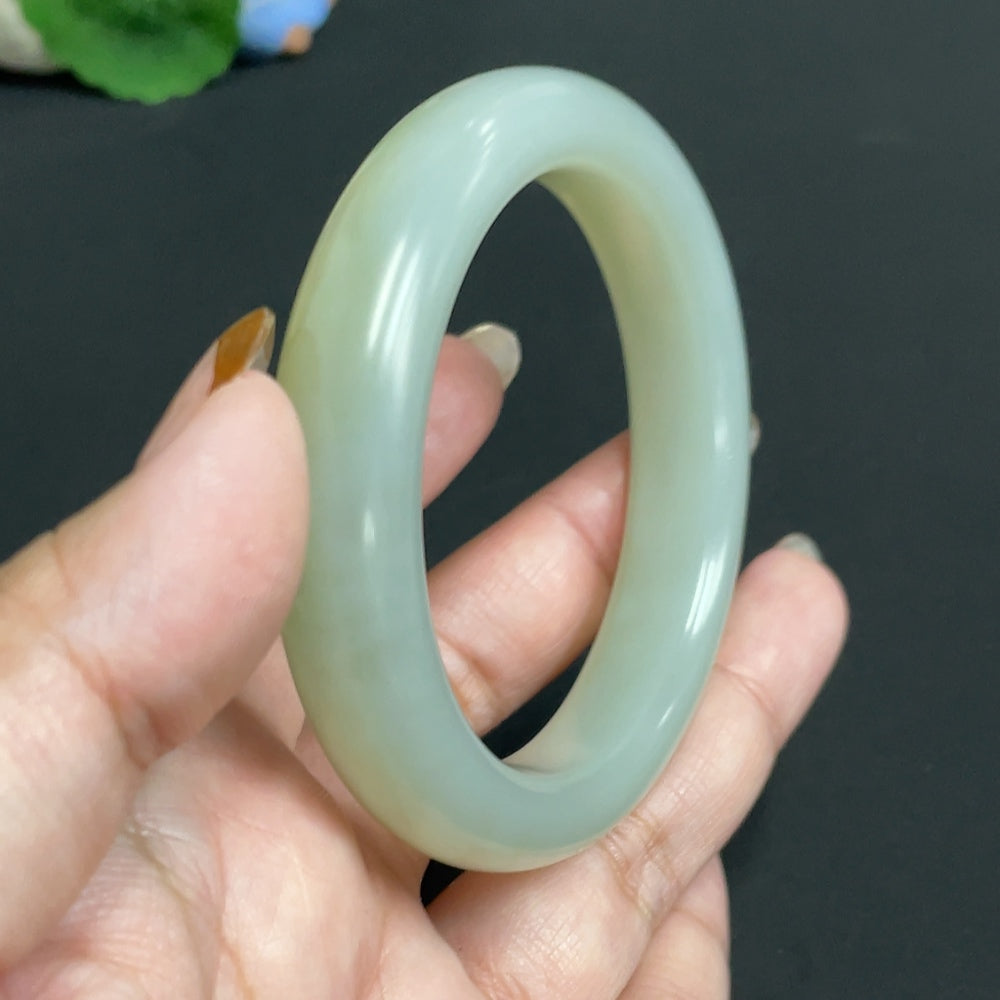 Hetian Jade Round Bracelet Size 55.5 Total Weight Approx. 60.4g