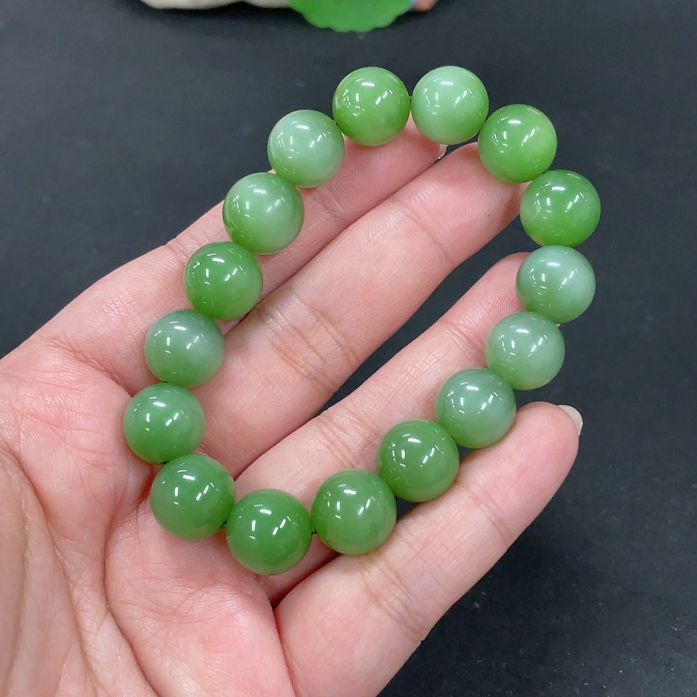 Hetian Jade Bracelet, Approx. 12.4mm, Total Weight Approx. 43.8g