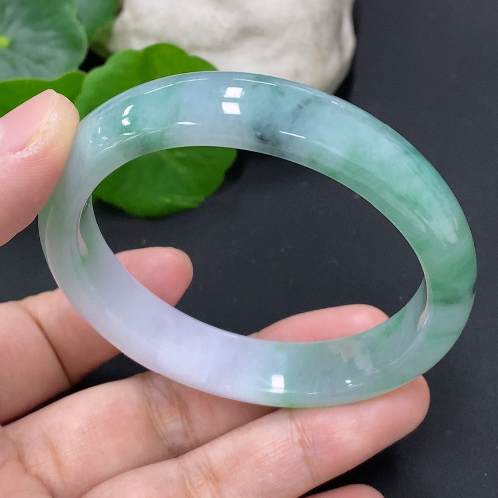 Jadeite Imperial Concubine Bangle Size 55.4/48.5 Total Weight Approx. 46.4g