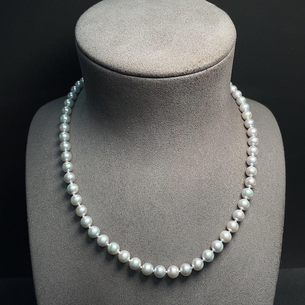 Seawater Pearl Necklace Non-Gold Color Origin Undetermined Total Weight Approximately 27.86g Size About 6.7mm