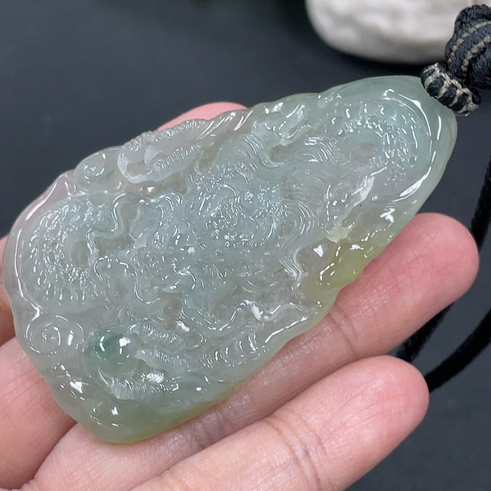 Jadeite Dragon Pendant Total Weight Approx. 28.8g
