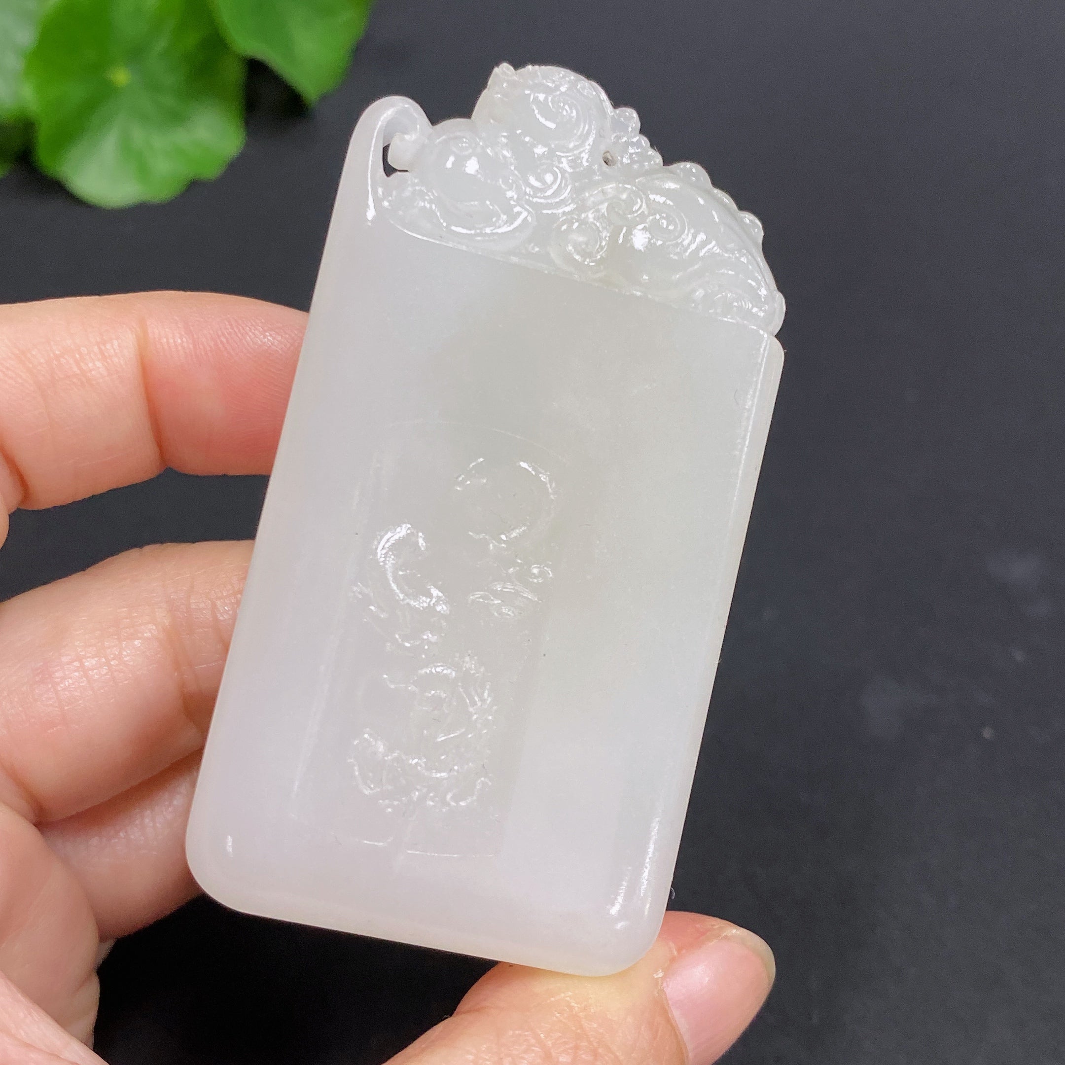 Hetian Jade Pendant Antique Plaque Total Weight Approx. 72.7g