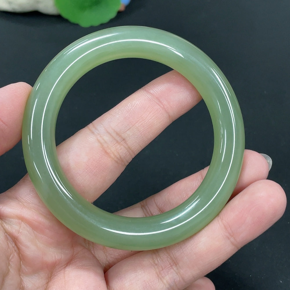 Hetian Jade Round Bracelet Size 54.3 Total Weight Approx. 51.2g