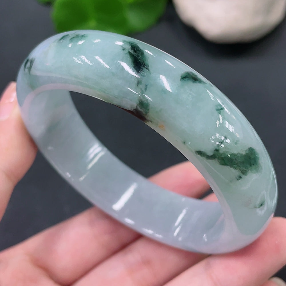 Jadeite Round Bangle Size 56.9 Total Weight 76.864g