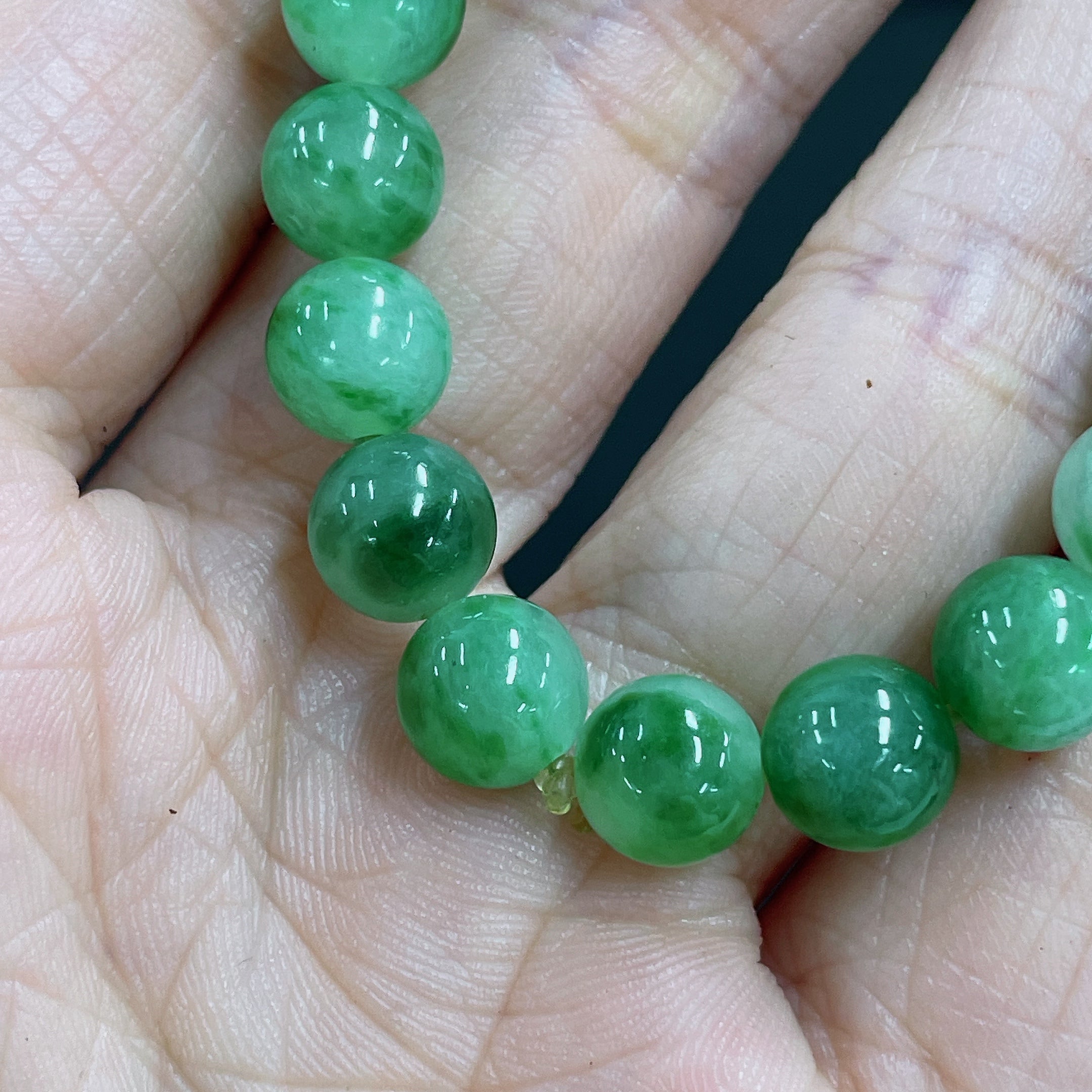 Jadeite Bracelet Approx.7.8mm Total Weight Approx.19.23g With Other Mineral Components