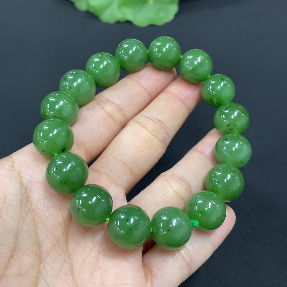Hetian Jade Bracelet, Approx. 12.8mm, Total Weight Approx. 54.3g
