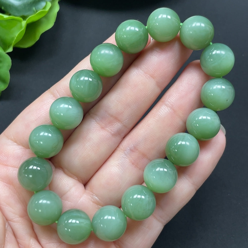 Green Hetian Jade Bracelet