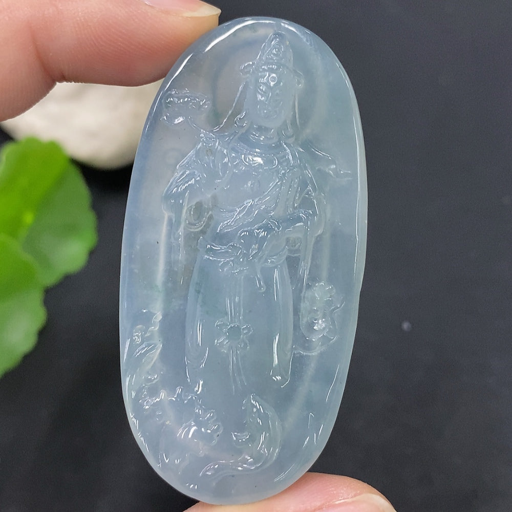 Jadeite Pendant Total Weight Approx.24.58g Guanyin