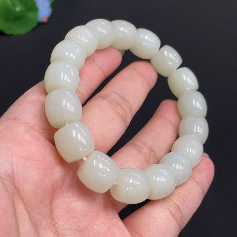 Hetian Jade Bracelet, Approx. 12.7mm, Total Weight Approx. 66.5g