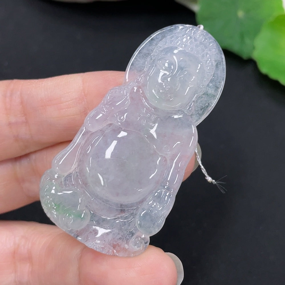 Jadeite Buddha Pendant, Total Weight Approx. 14.4g