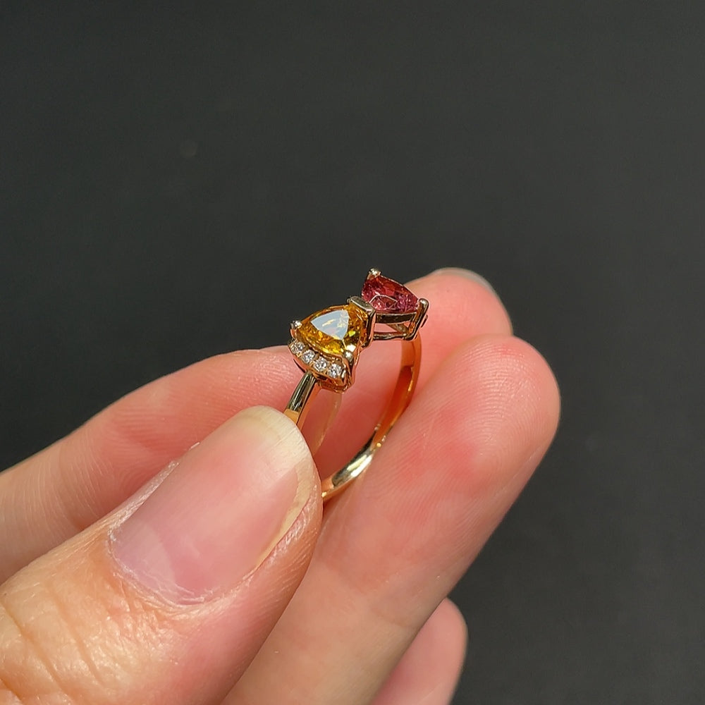 18k Tourmaline Ring Non-Diamond Total Weight Approx. 2.1g Size 12