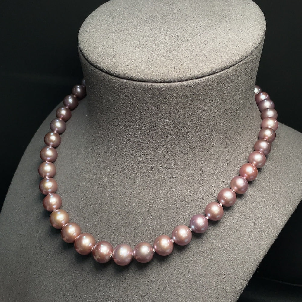 Pearl Necklace 58% Gold Content Total Weight Approx. 52.04g Size 8.8-10.8mm