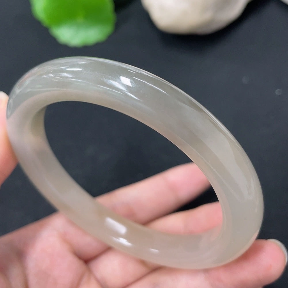 Hetian Jade Round Bracelet Size 59.5 Total Weight Approx. 52.7g