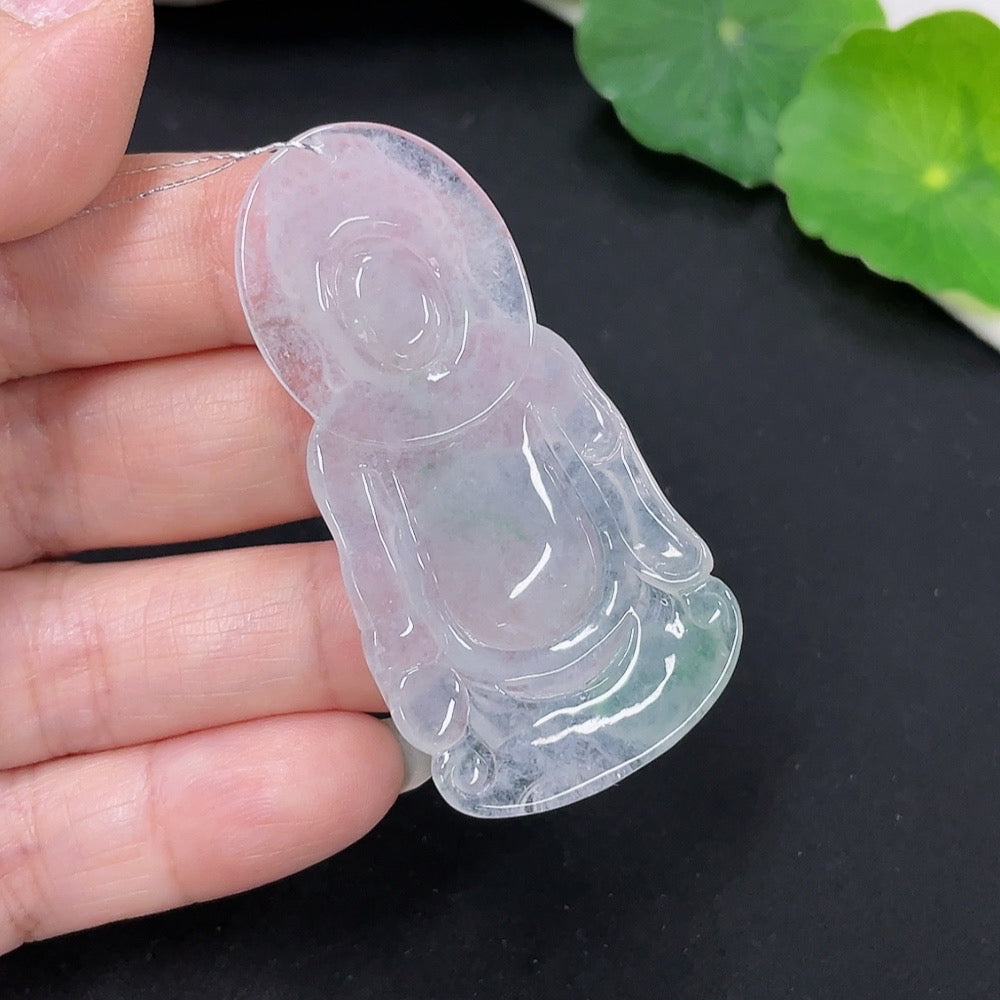 Jadeite Buddha Pendant, Total Weight Approx. 14.4g