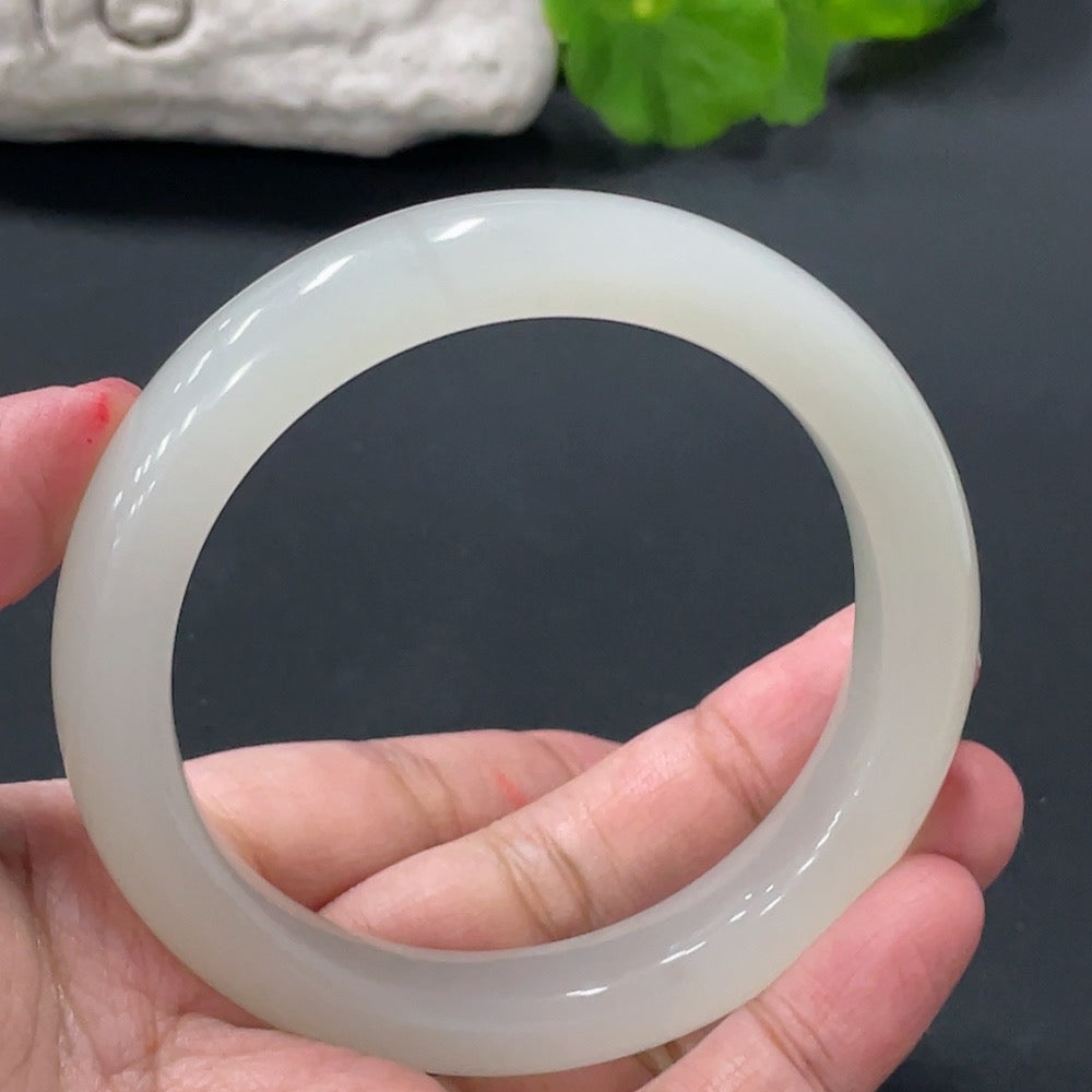 Hetian Jade Round Bracelet Total Weight Approx.60.5g Size 58.8