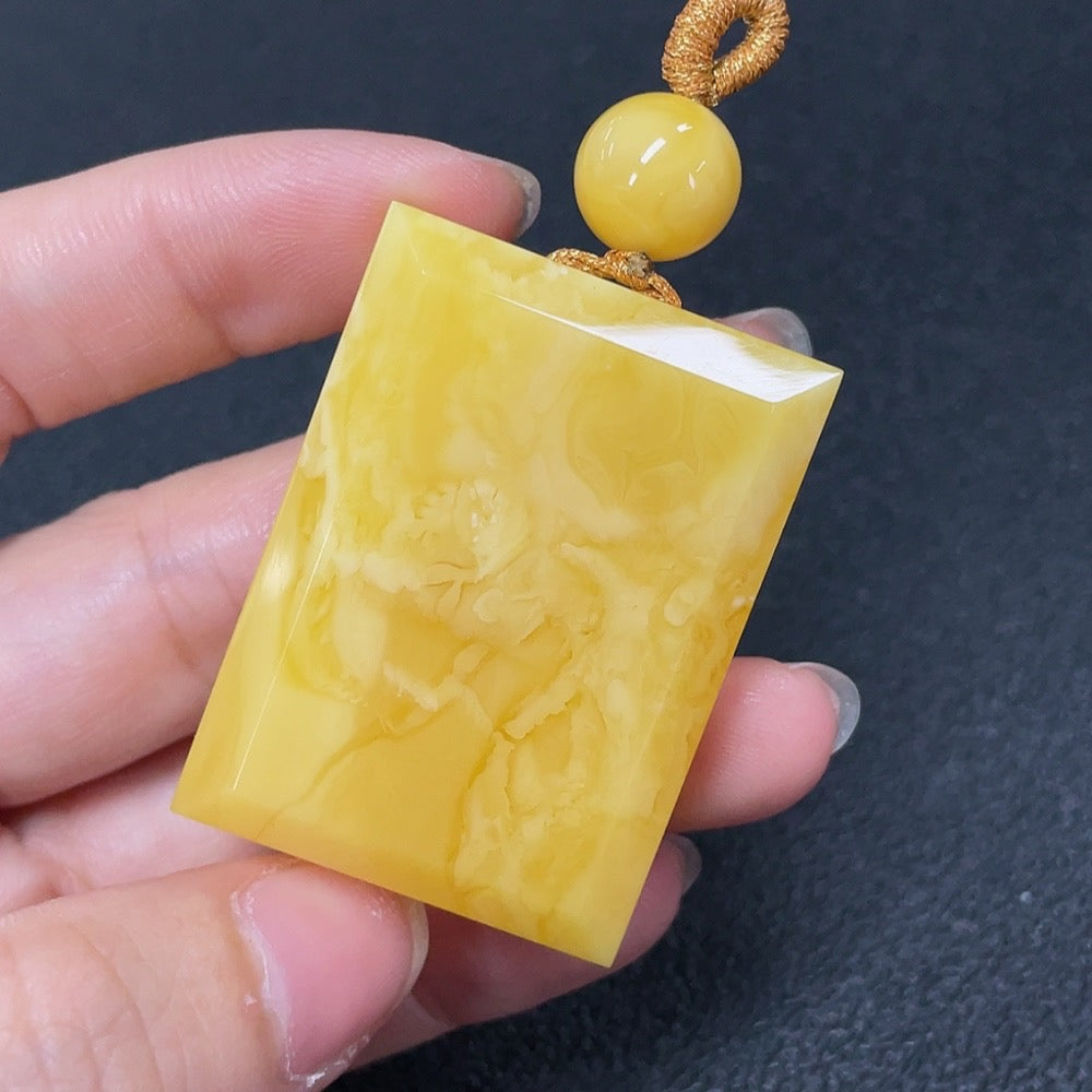 Amber Beeswax Pendant