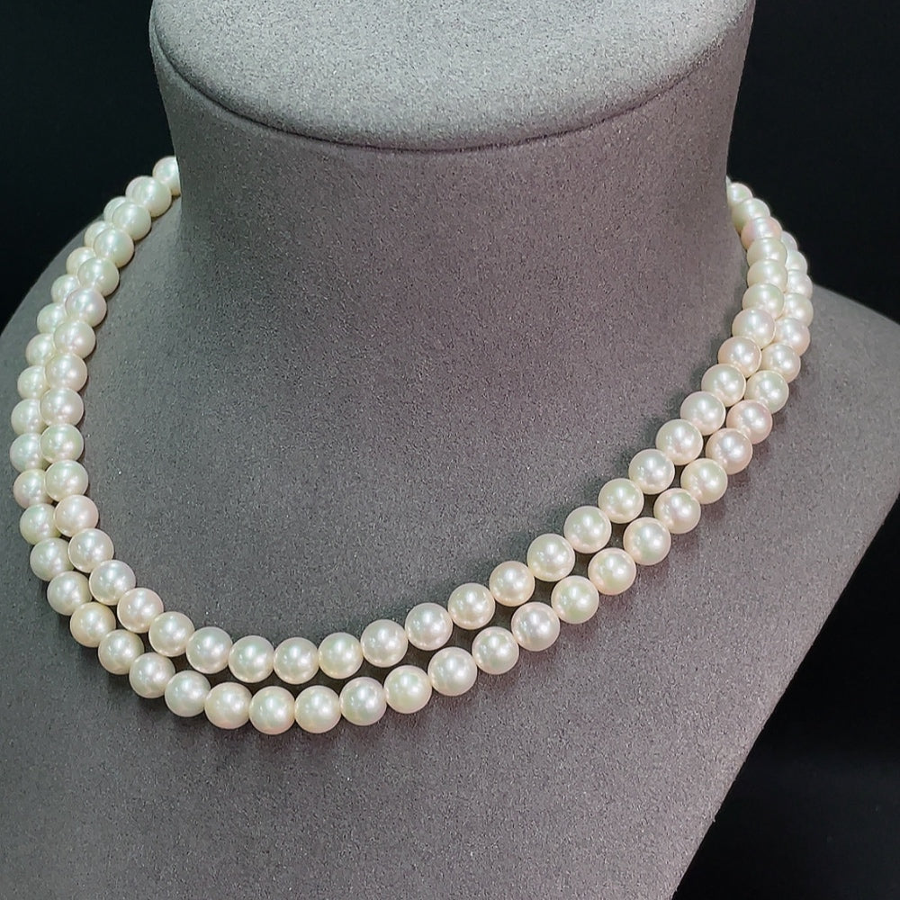 Seawater Pearl Necklace Non-Gold Total Weight Approx. 64.95g Size About 7.1mm