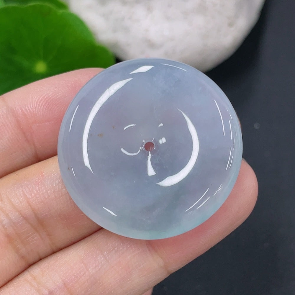 Jadeite Pendant Peace Buckle Total Weight Approx. 10.93g