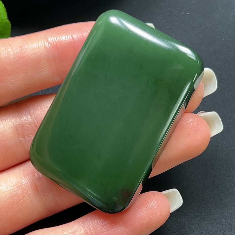 Green Hetian Jade Plain Pendant