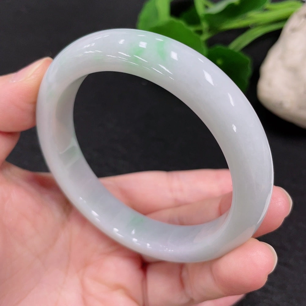 Jadeite Regular Bangle, Inner Diameter 57.5mm, Total Weight Approx. 62.3g