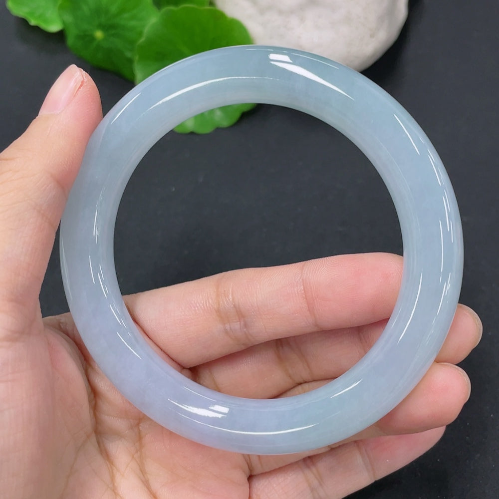 Jadeite Round Bangle Total Weight Approx. 54.45g Size 55.7