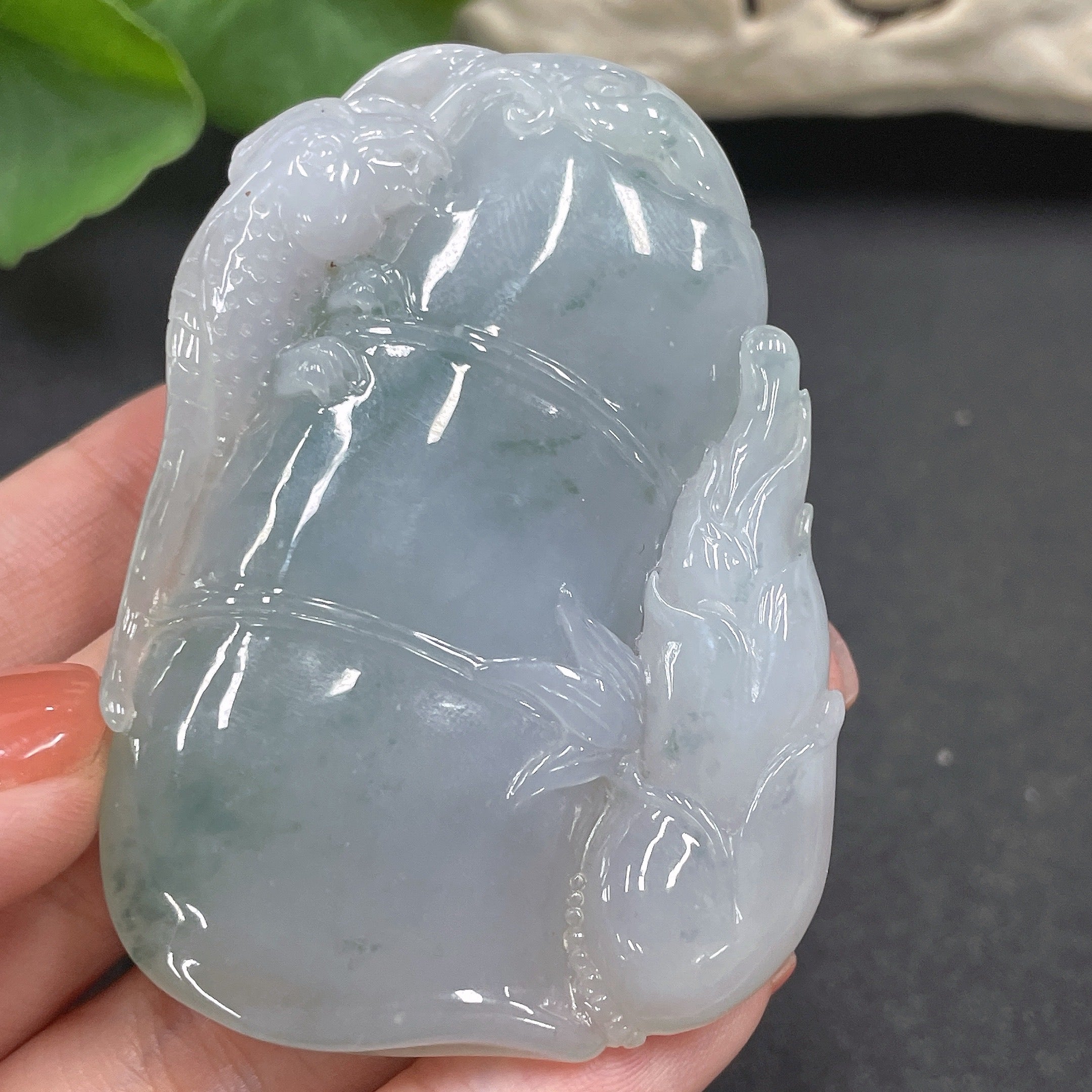 JadeiteBamboo Pendant