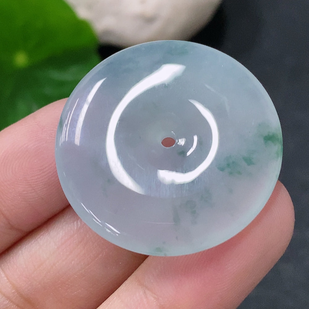 Jadeite Pendant Peace Ring Total Weight Approx. 8.64g