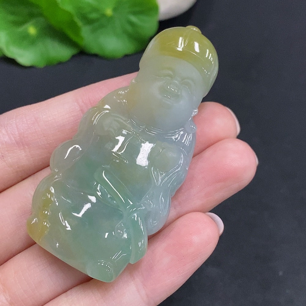 Jadeite Pendant Gross Weight Approx. 38.3g Yellow Color Origin Undetermined