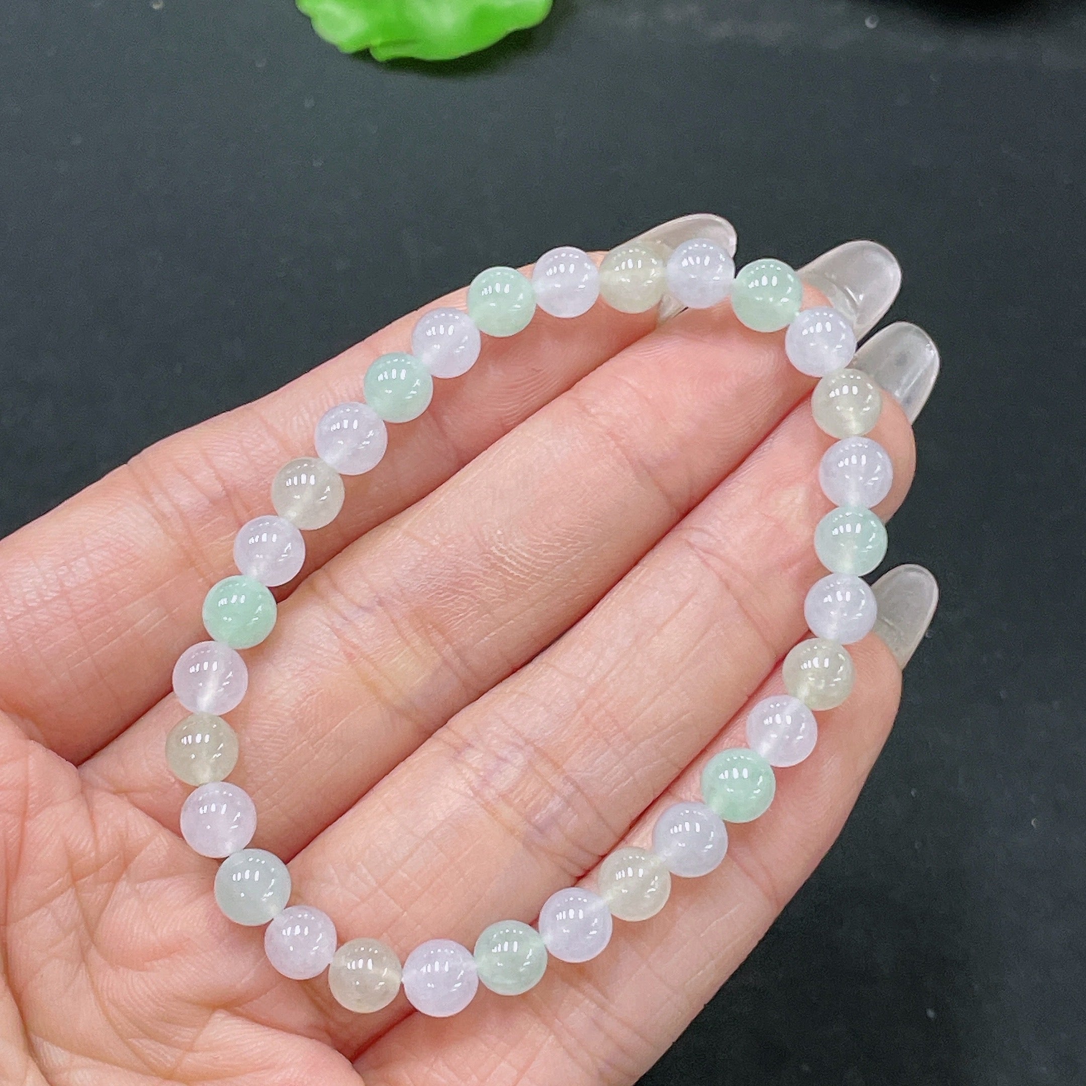 Jadeite Bracelet Approx. 5.6mm Total Weight Approx. 10.12g