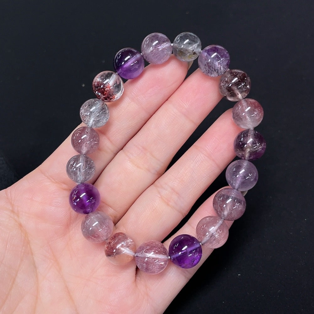 Crystal Bracelet Approx. 10.6mm Total Weight About 30.08g Visible Organic Matter